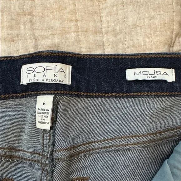 SOPHIA Dark Blue Flared Jeans - Picture 4 of 7